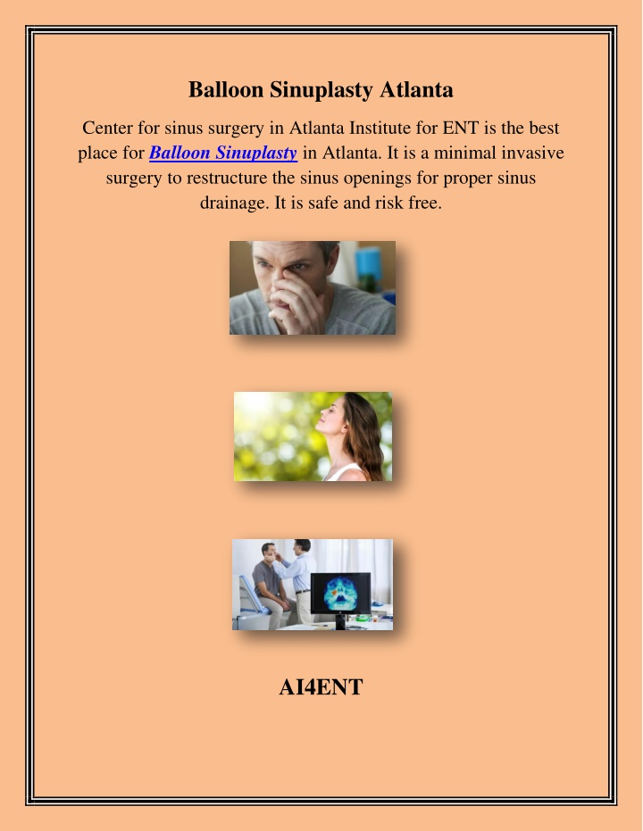 balloon sinuplasty atlanta n.w