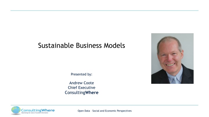 Sustainable Business Models in the Context of Open Data and Socio-Economic Perspectives