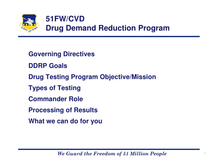 Air Force Drug Demand Reduction Program Overview