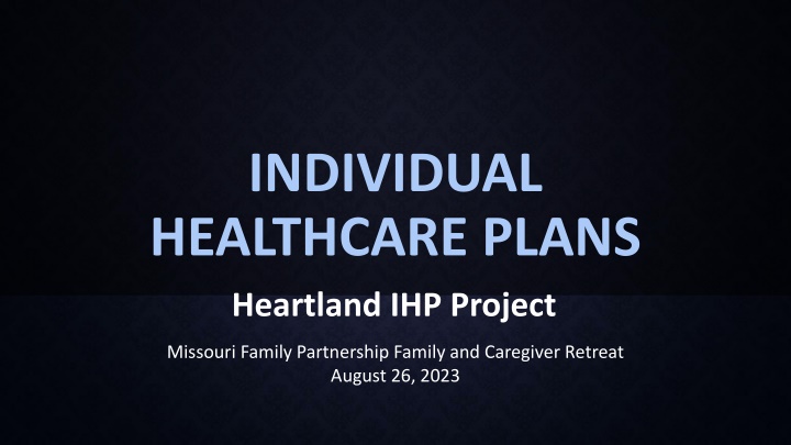 Individual Healthcare Plans (IHP) in School Settings