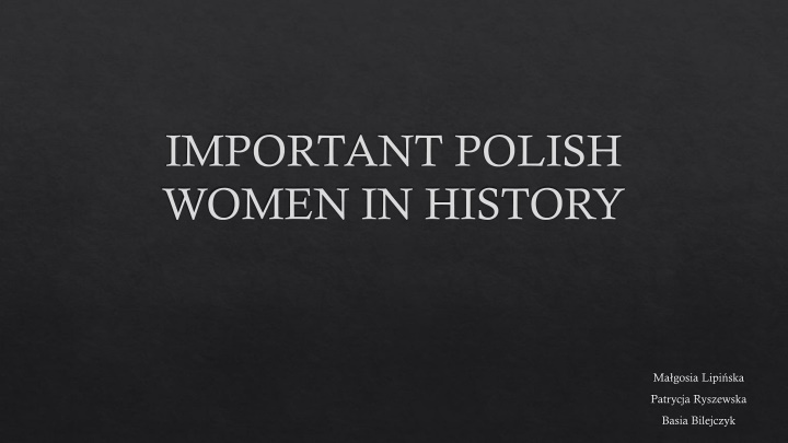 Inspiring Polish Women in History