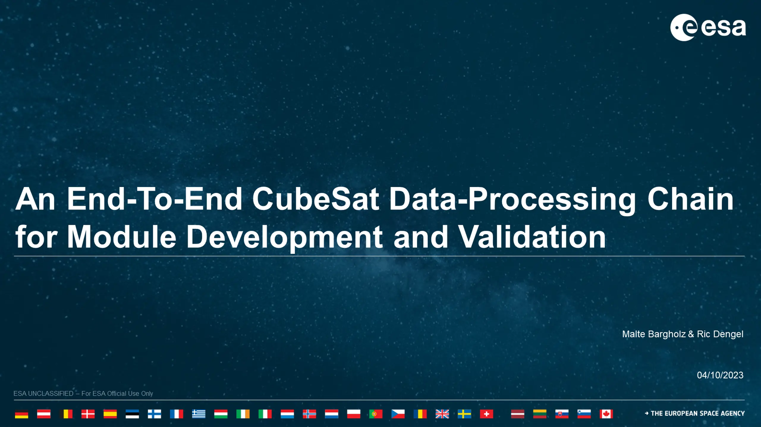 An End-To-End CubeSat Data-Processing Chain