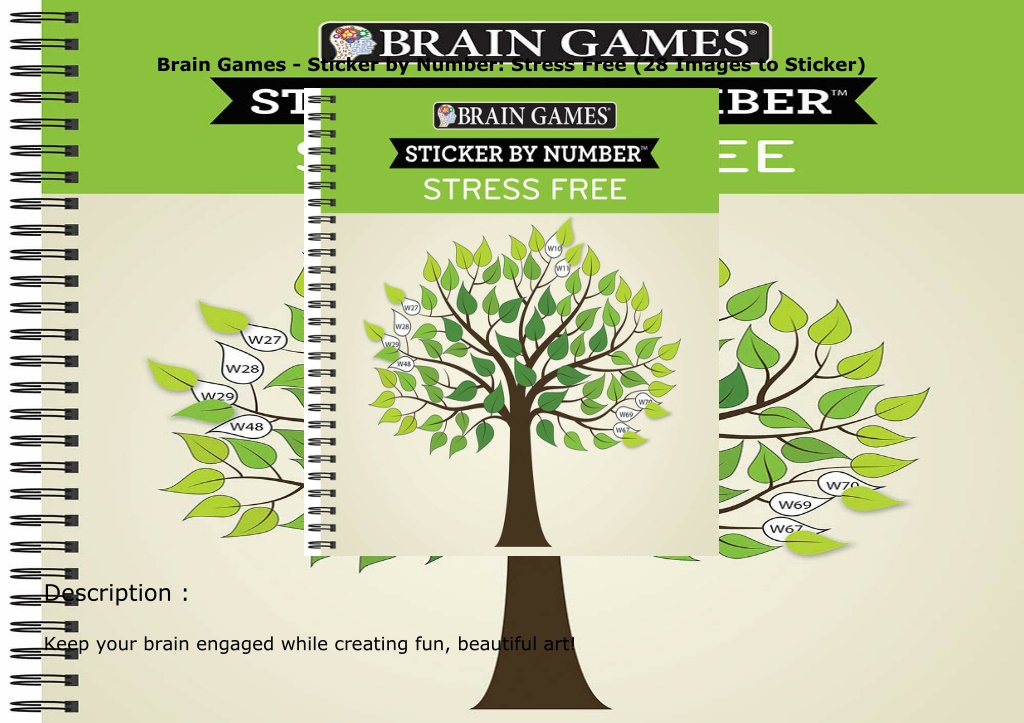 brain games sticker by number stress free l.w