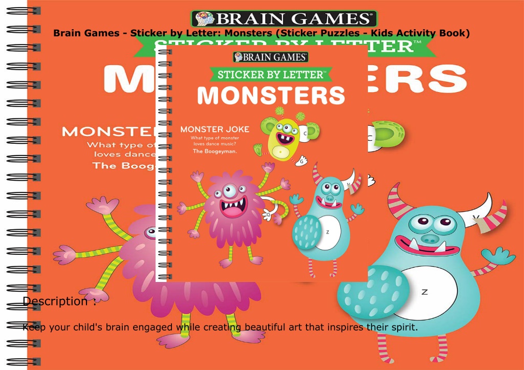 brain games sticker by letter monsters sticker l.w