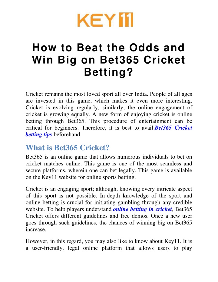 how to beat the odds and win big on bet365 n.w