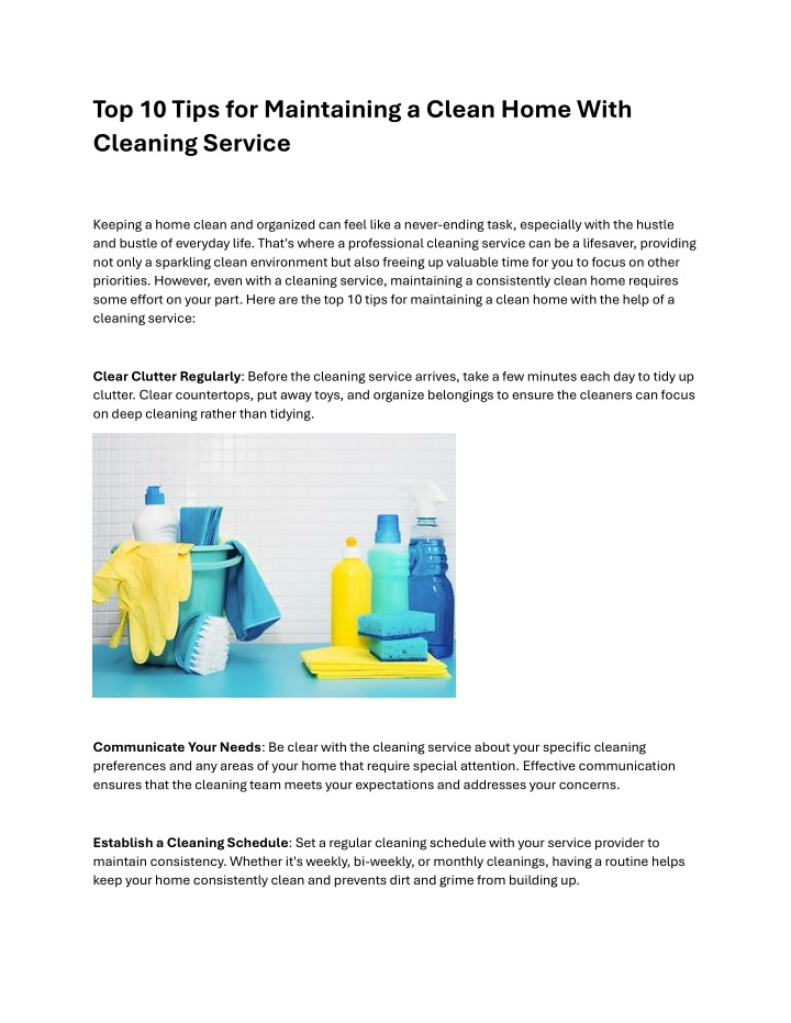 top 10 tips for maintaining a clean home with n.w