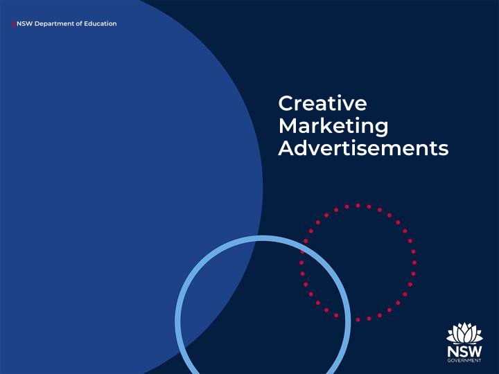 NSW Department of Education Creative Marketing Advertisements Collection