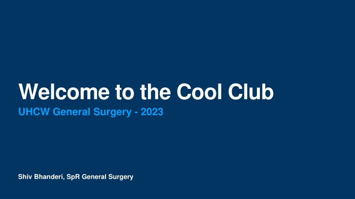 General Surgery Residency Program Overview at UHCW - 2023