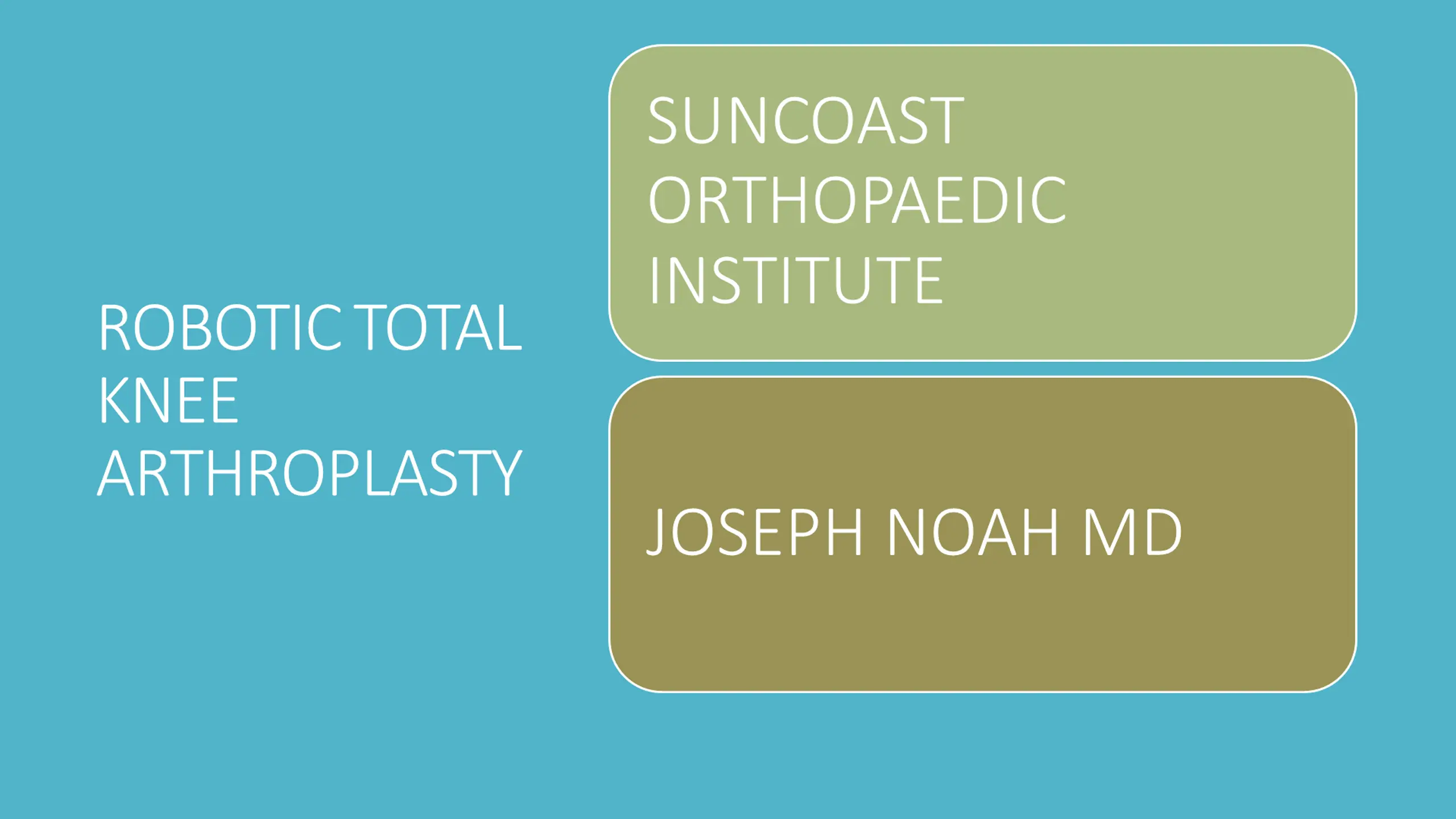 Robotic Total Knee Arthroplasty