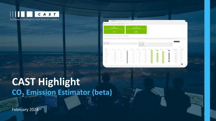 Developing the CAST Highlight CO2 Emission Estimator (Beta) - February 2024