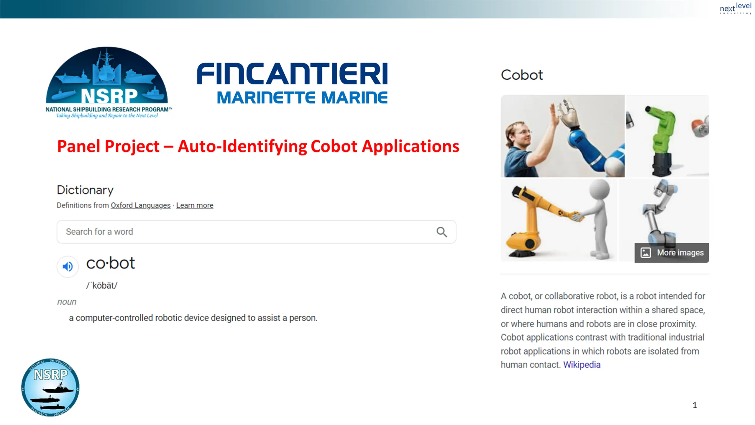 Panel Project – Auto-Identifying Cobot Applications