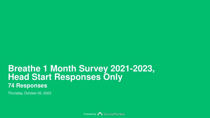 Breathe 1-Month Survey 2021-2023 Head Start Responses Analysis