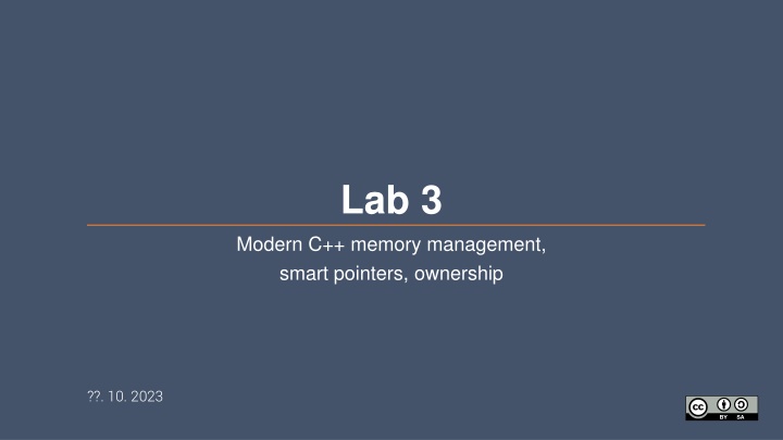 Modern C++ Memory Management and Smart Pointers in Programming Labs