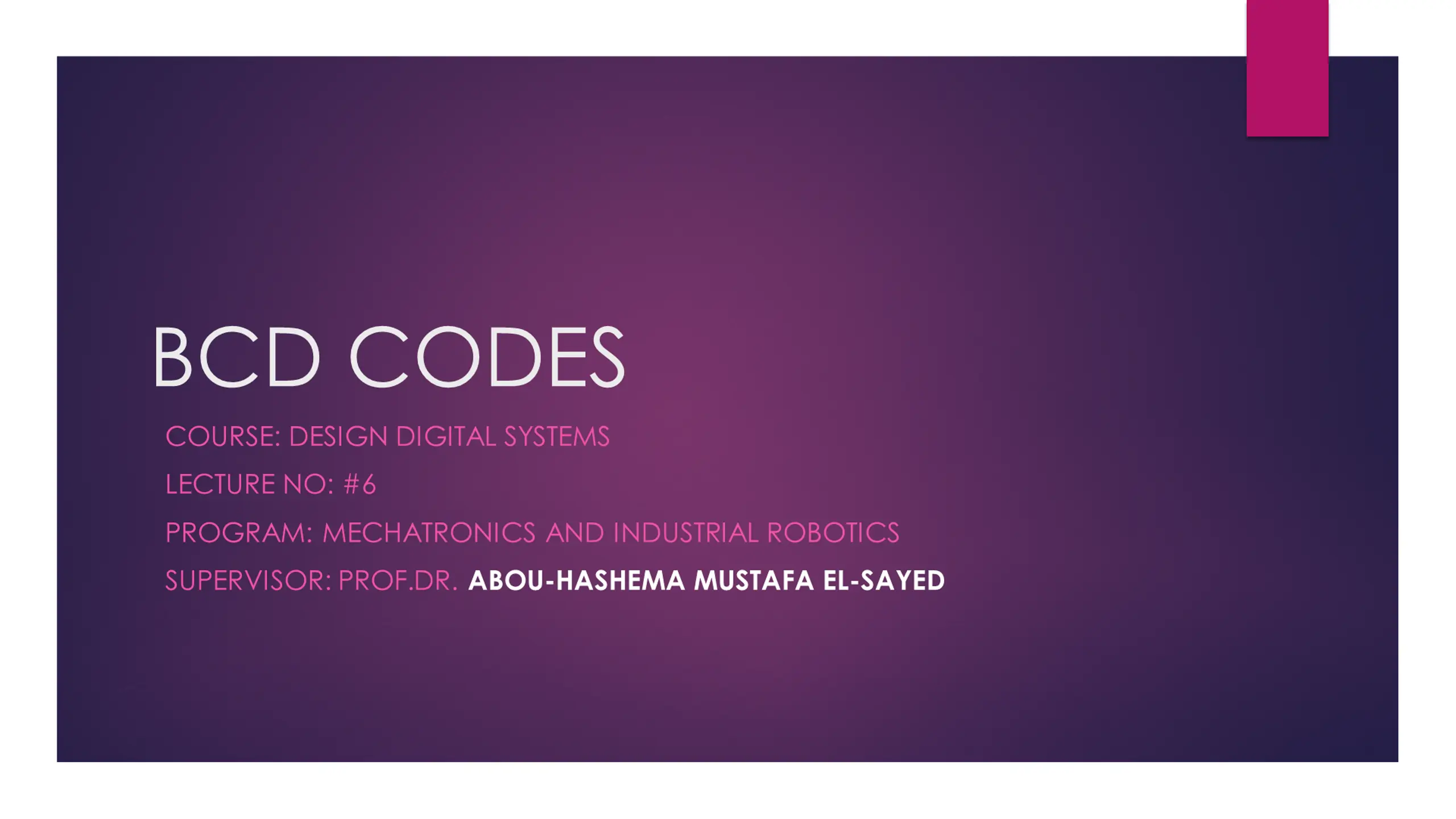 BCD CODES