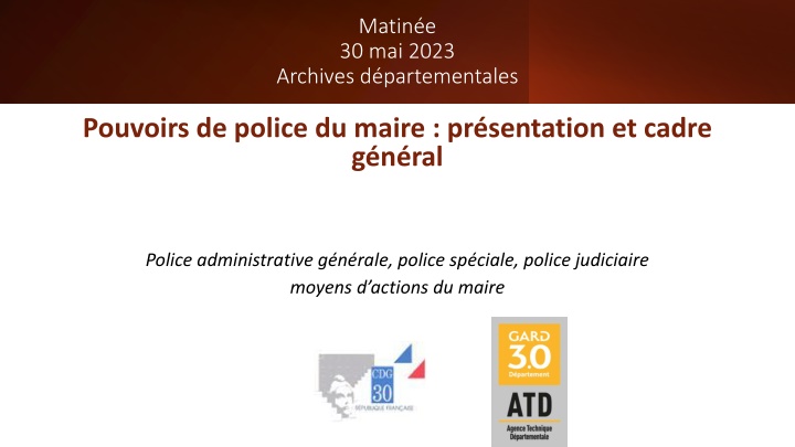 The Powers of the Mayor in Police Matters