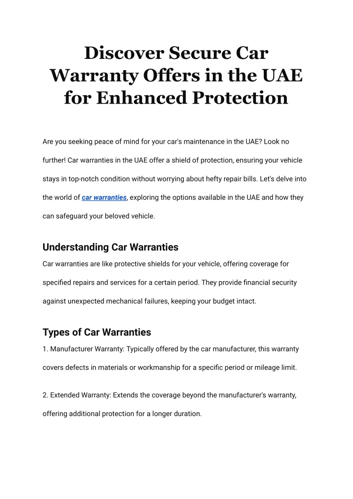 discover secure car warranty offers n.w