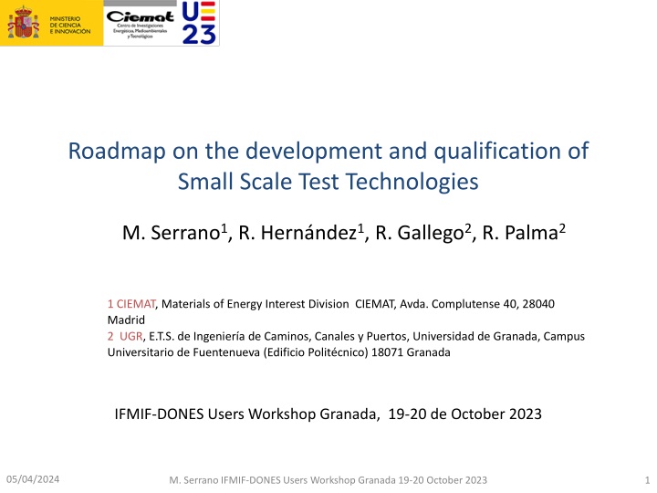 Development and Qualification of Small Scale Test Technologies in Structural Engineering