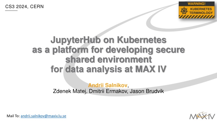 Secure Shared Data Analysis Environment on Kubernetes at CERN