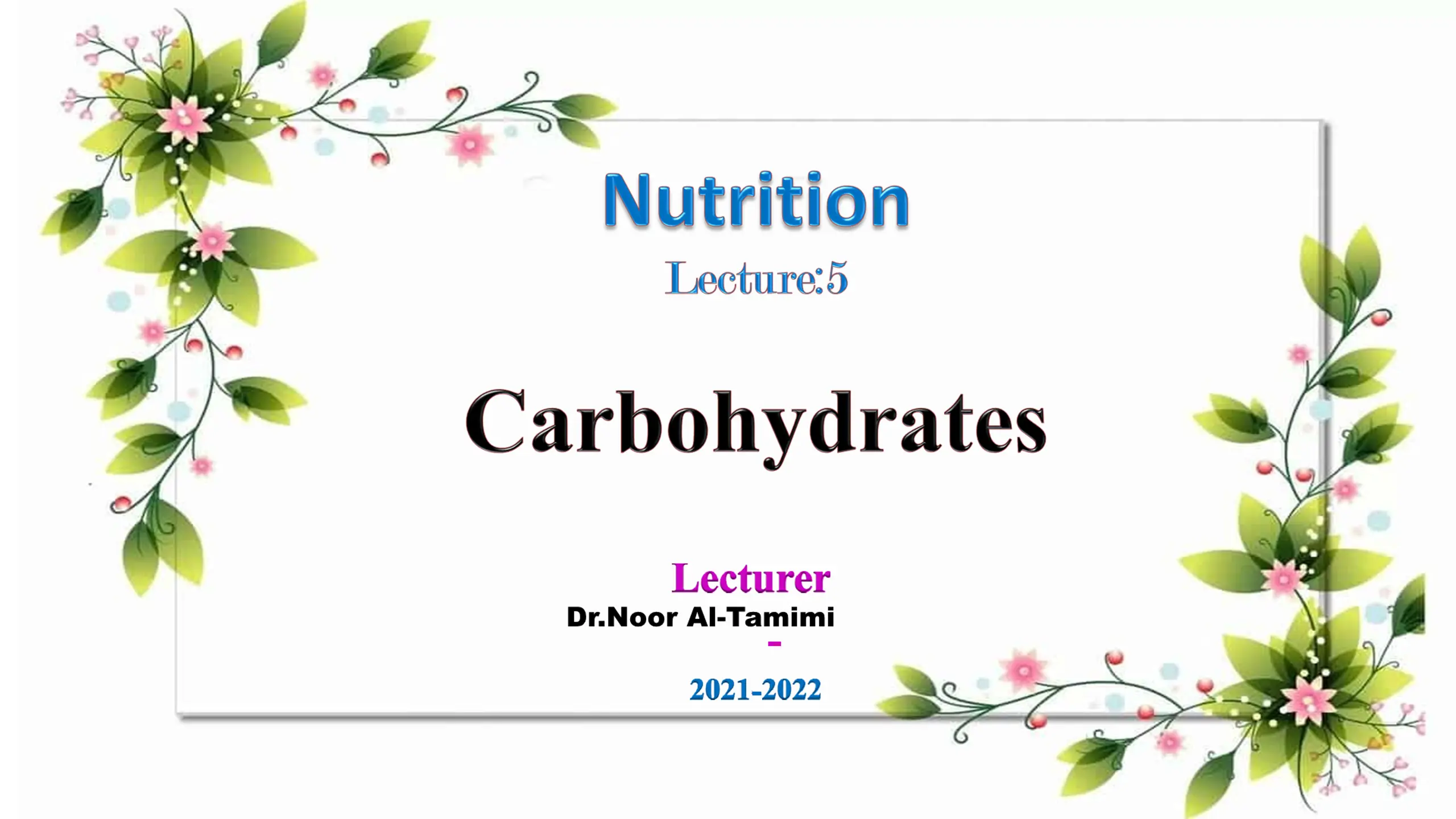 Carbohydrates