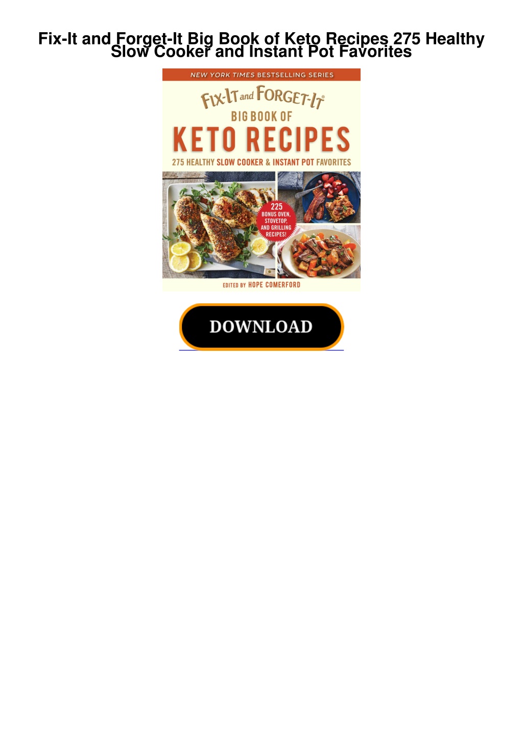 fix it and forget it big book of keto recipes l.w