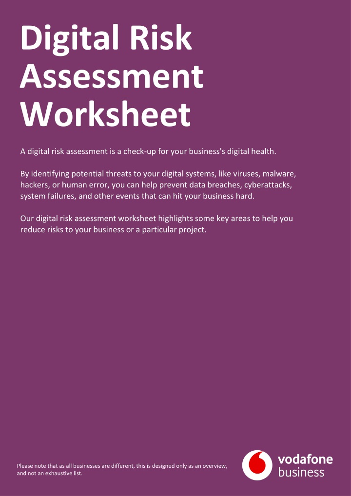 Comprehensive Digital Risk Assessment Guide for Businesses