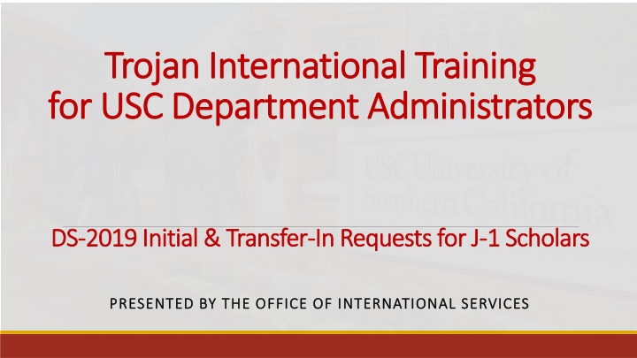 Trojan International Training for USC Department Administrators