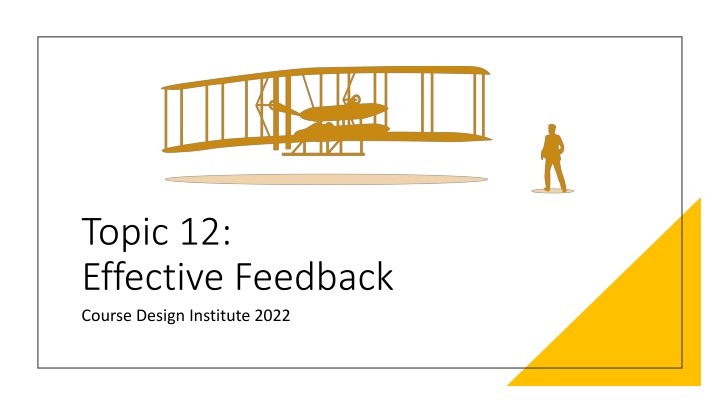 Topic 12: Effective Feedback