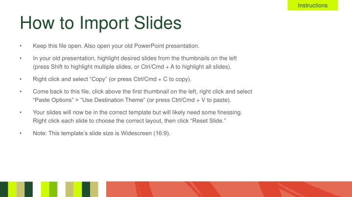 PowerPoint Slides Import Instructions