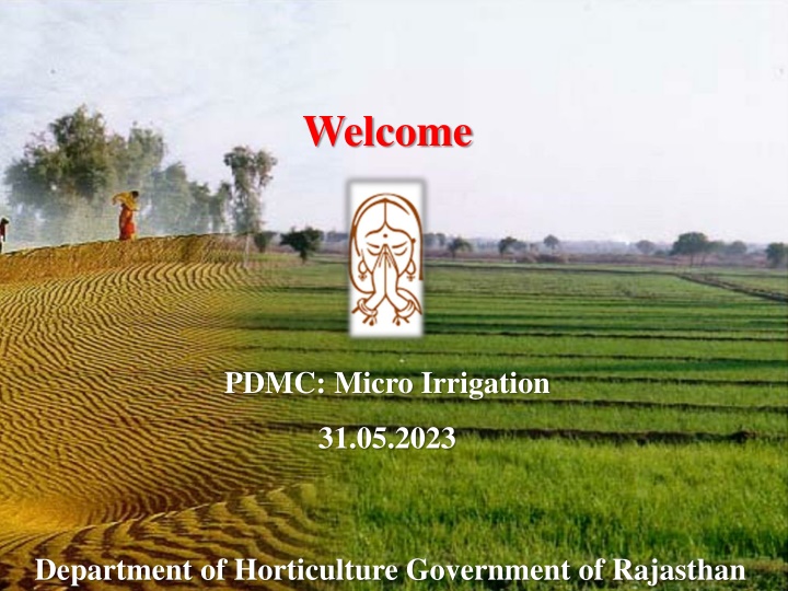 Micro Irrigation Progress and Growth in Rajasthan