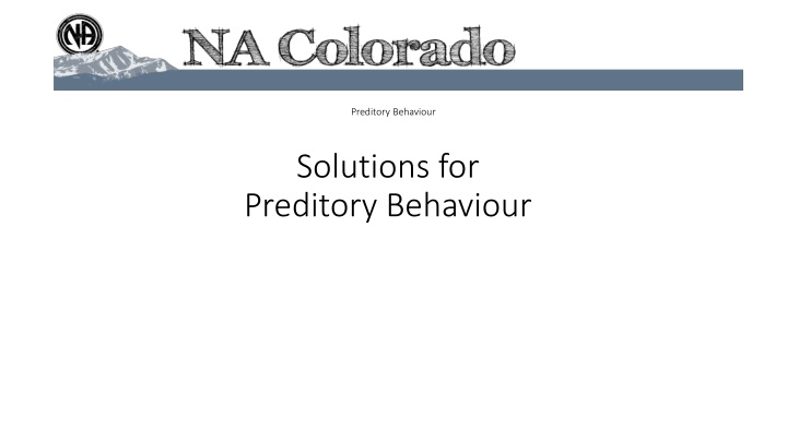 Addressing Predatory Behavior in the Fellowship