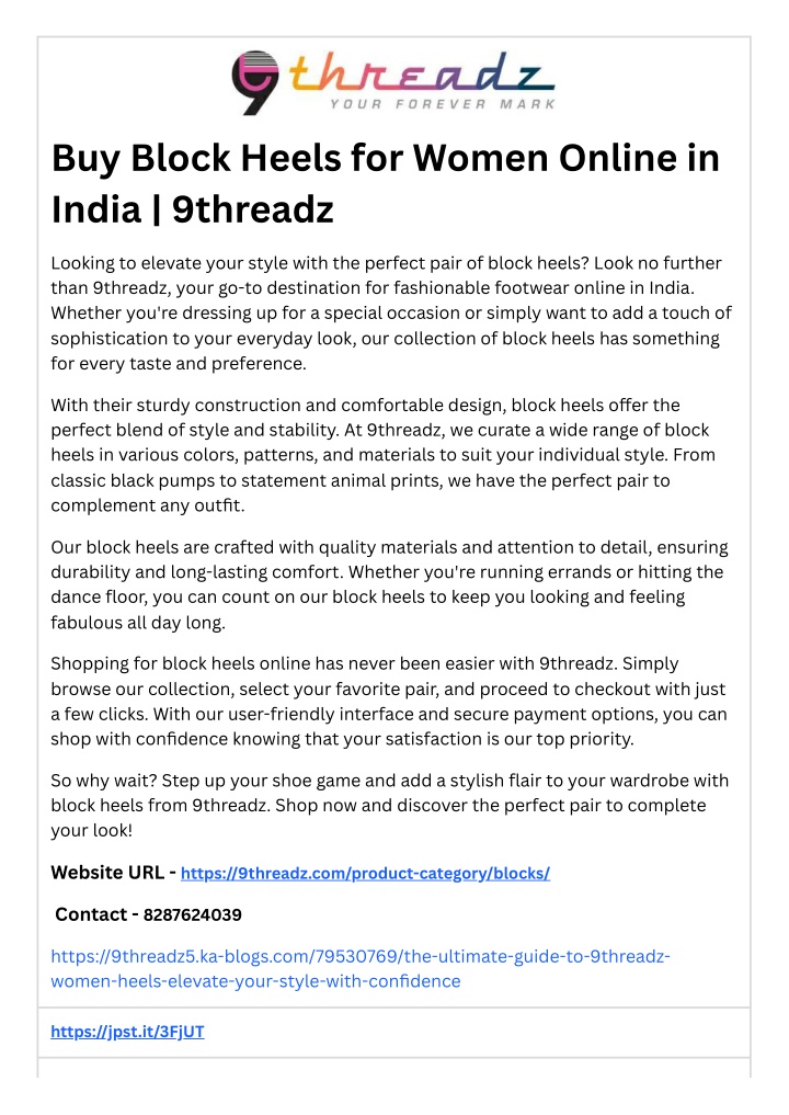 buy block heels for women online in india 9threadz n.w