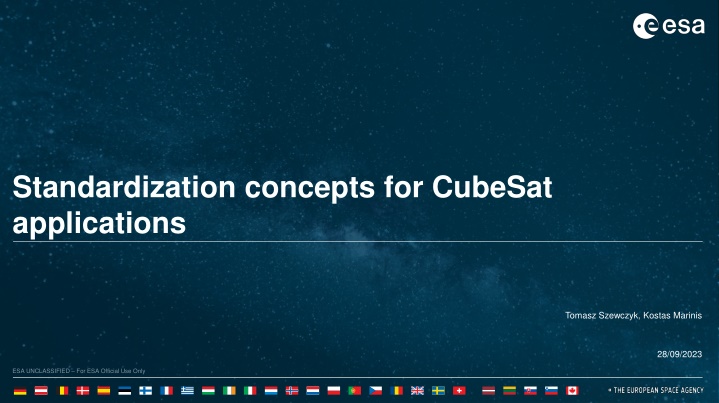 Standardization Concepts for CubeSat Applications