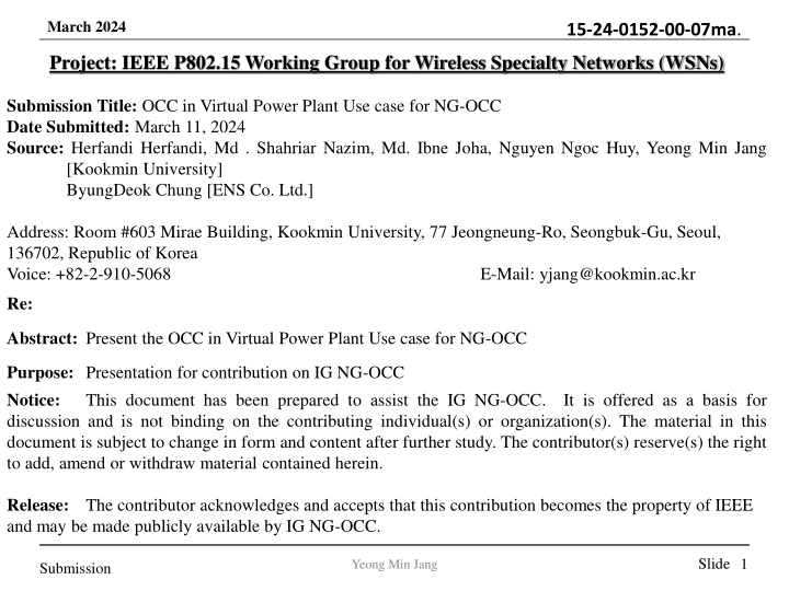 Next-Generation Optical Camera Communication in Virtual Power Plants