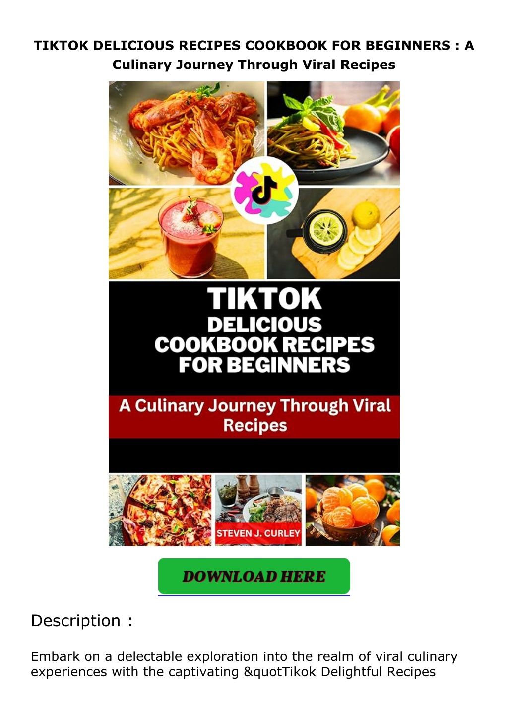 tiktok delicious recipes cookbook for beginners l.w