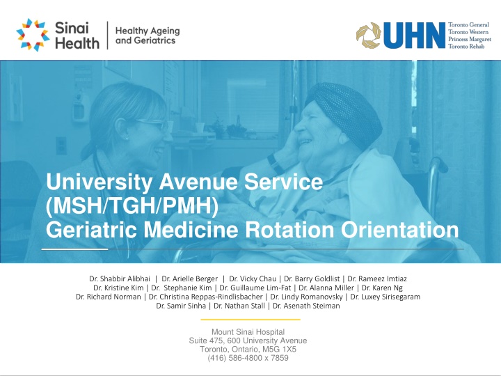 Hospital Utilization Patterns Among Older Adults in Toronto