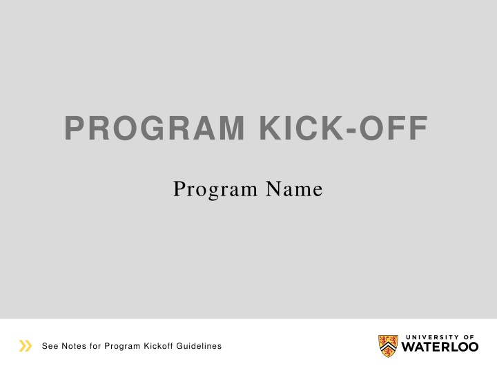 Comprehensive Program Kickoff Meeting Guidelines and Agenda