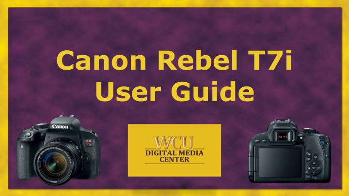 Canon Rebel T7i User Guide - Setup and Shooting Instructions