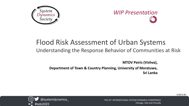 Flood Risk Assessment of Urban Systems