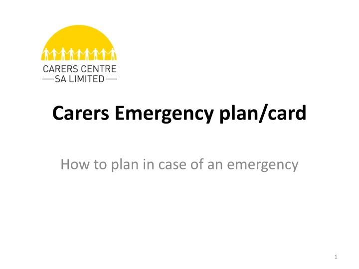 Creating an Emergency Plan for Carers: Why and How to Prepare