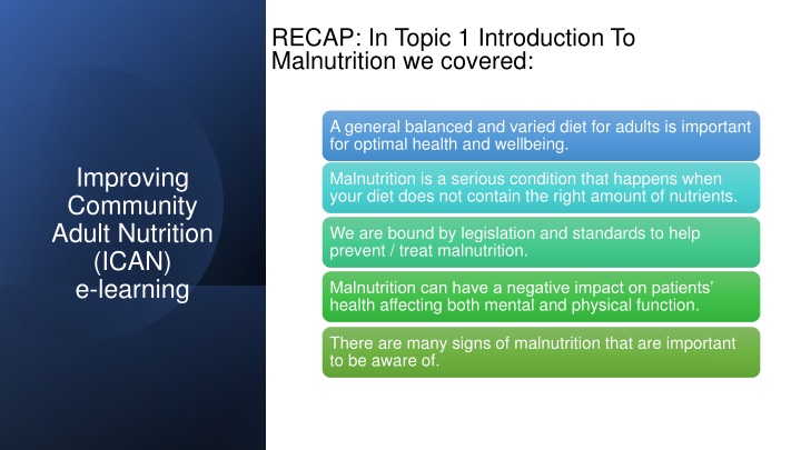 Screening for Malnutrition with MUST Tool
