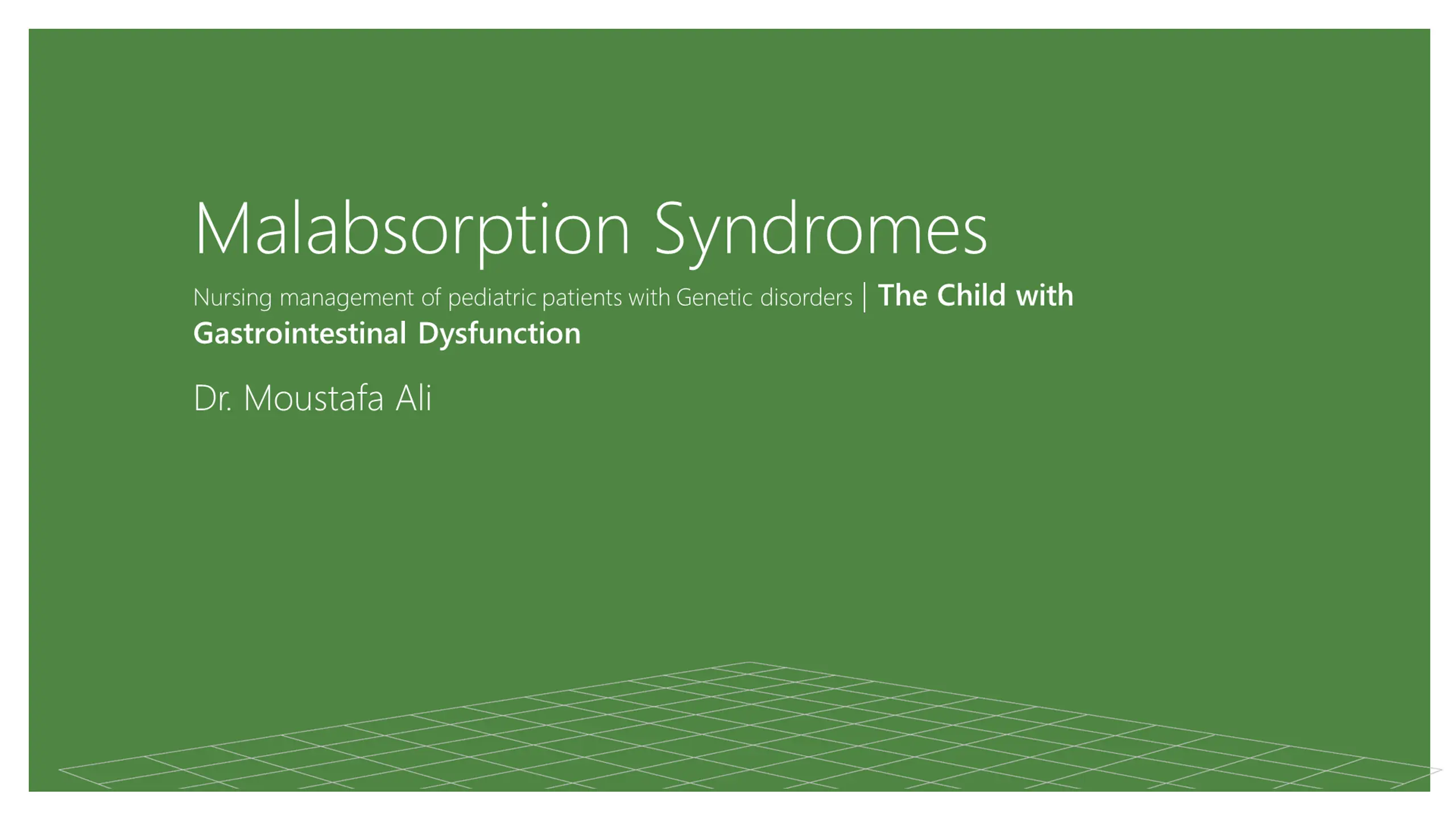 Malabsorption Syndromes