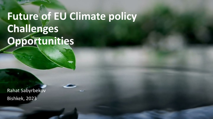 The Evolution of EU Climate Policy: Challenges and Achievements