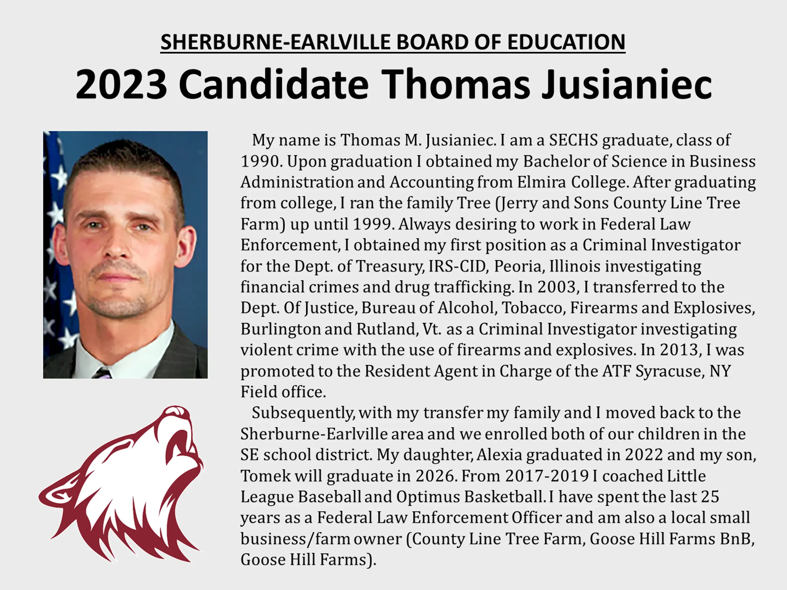 2023 Candidate Thomas Jusianiec