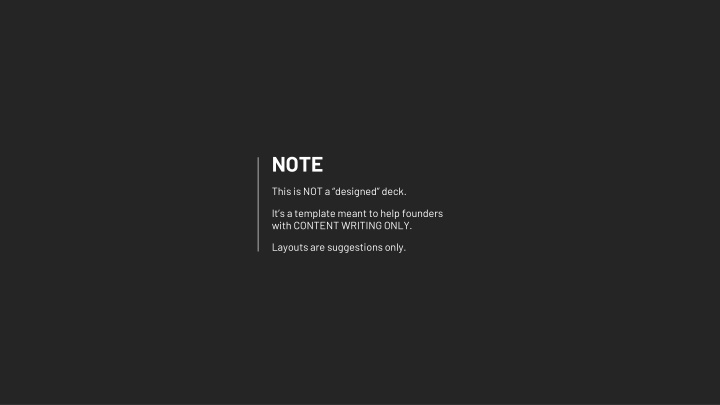 Investor Presentation Template for Startup Founders