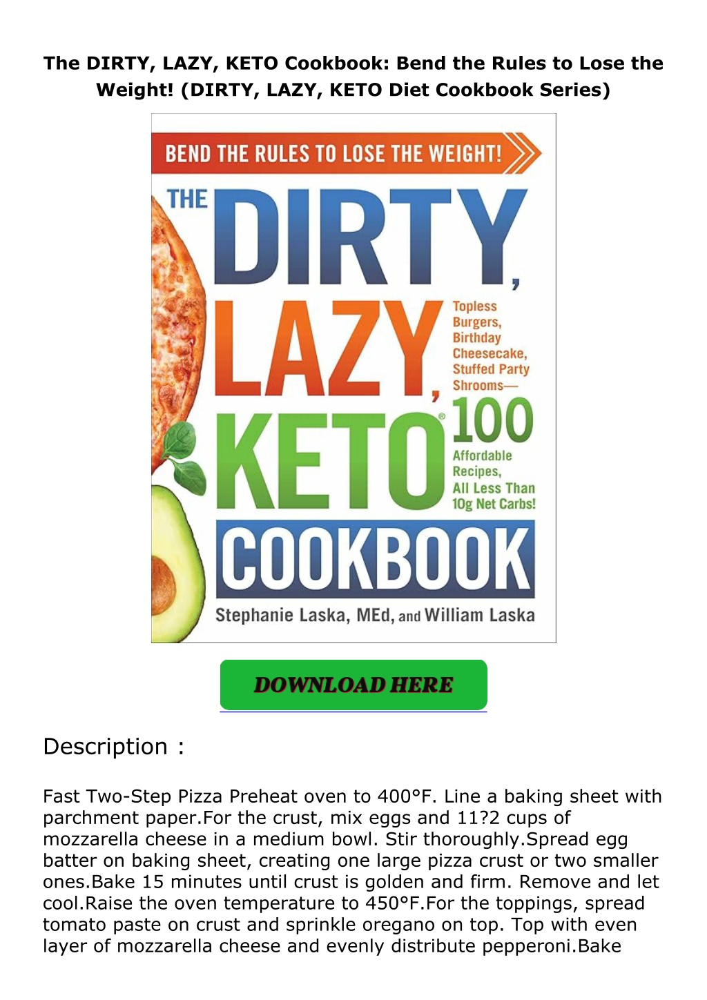 the dirty lazy keto cookbook bend the rules l.w