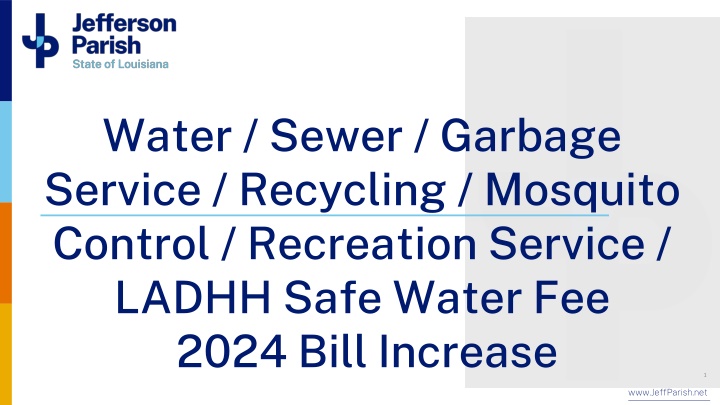Jefferson Parish Water and Utility Services Update for 2024