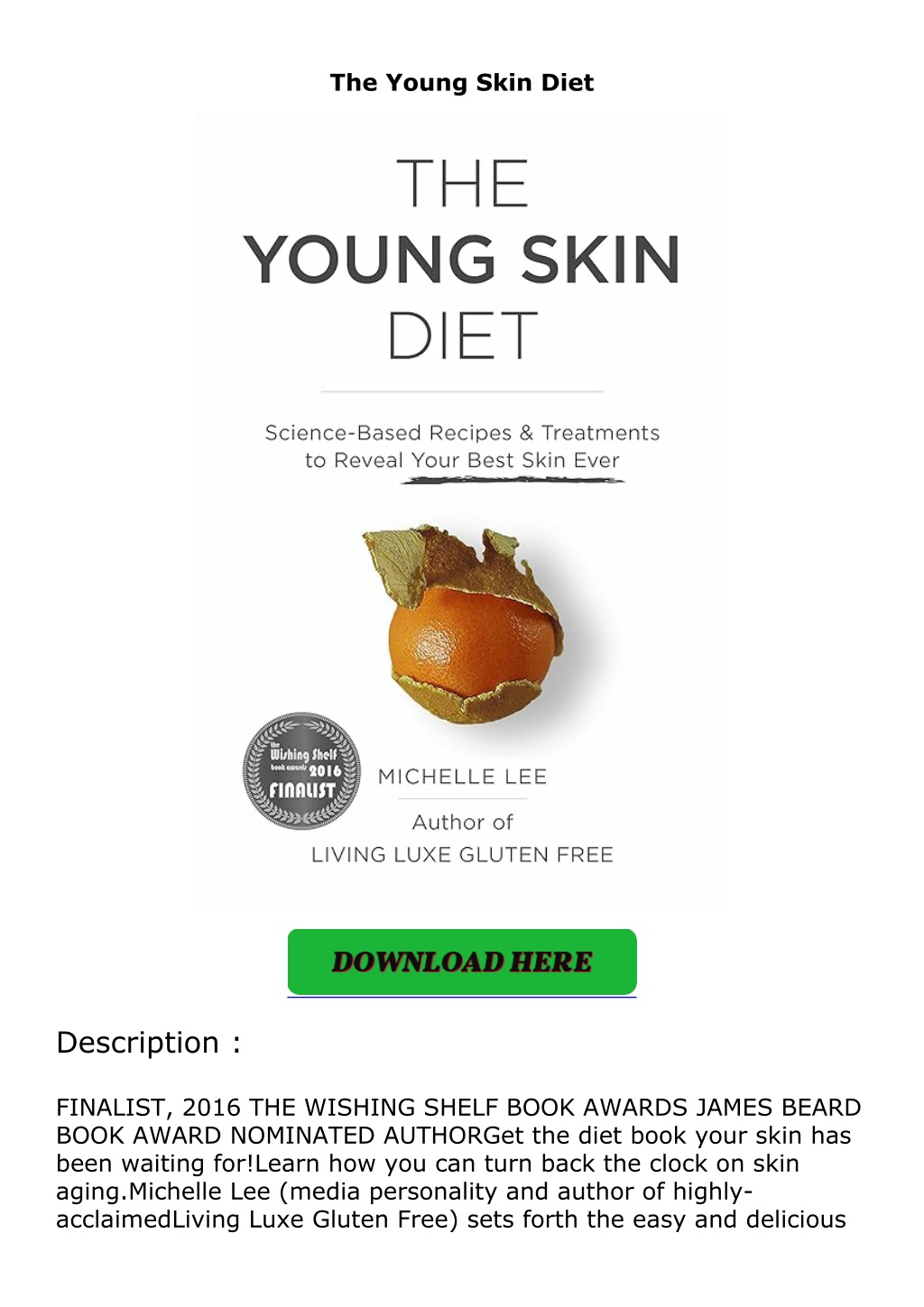 the young skin diet l.w