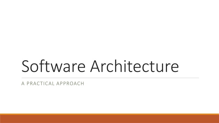 the Importance of Software Architecture