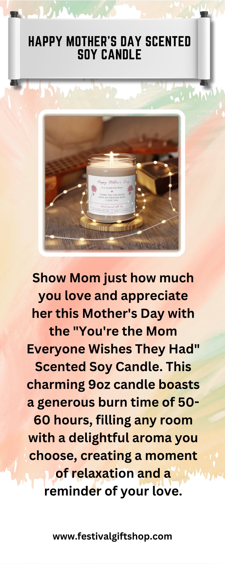 happy mother s day scented soy candle n.w