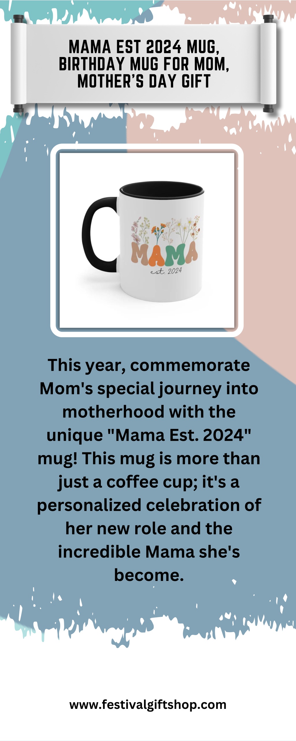 mama est 2024 mug birthday mug for mom mother l.w